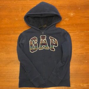GAP girls Sherpa lined sweatshirt size M (8)